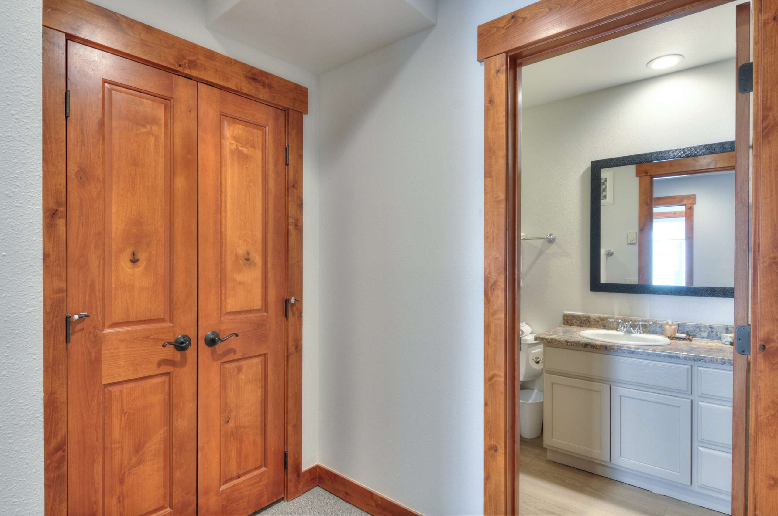 One Bedroom entry and bath